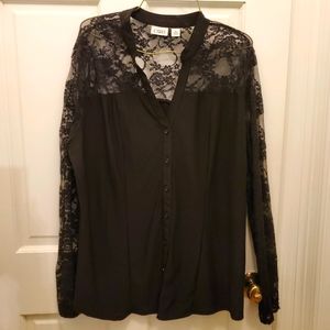 Cato Black Lace Blouse
